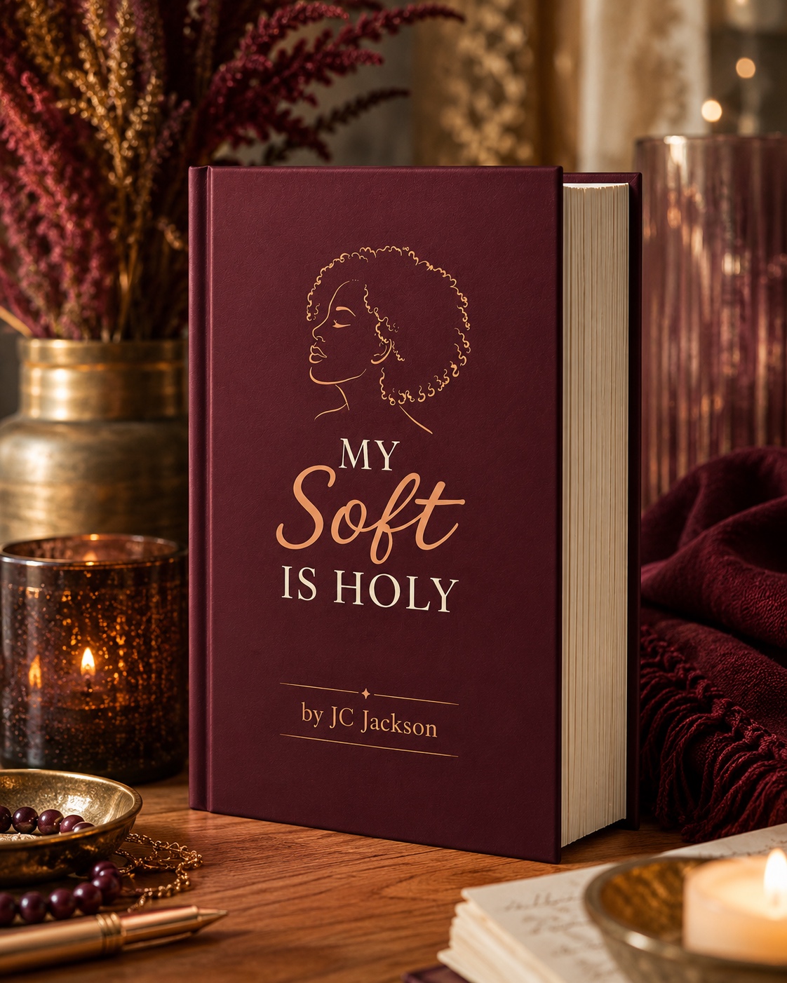 My Soft Is Holy guided journal by JC Jackson, available for pre-order and shipping November 9, 2026